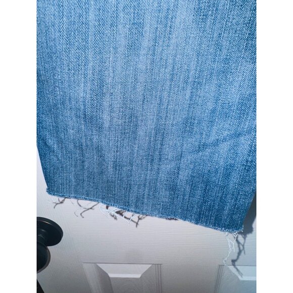 Ariat Bermuda Real Denim Stretch Shorts Cowgirl Blue Frayed Hem Casual Western - Picture 8 of 10